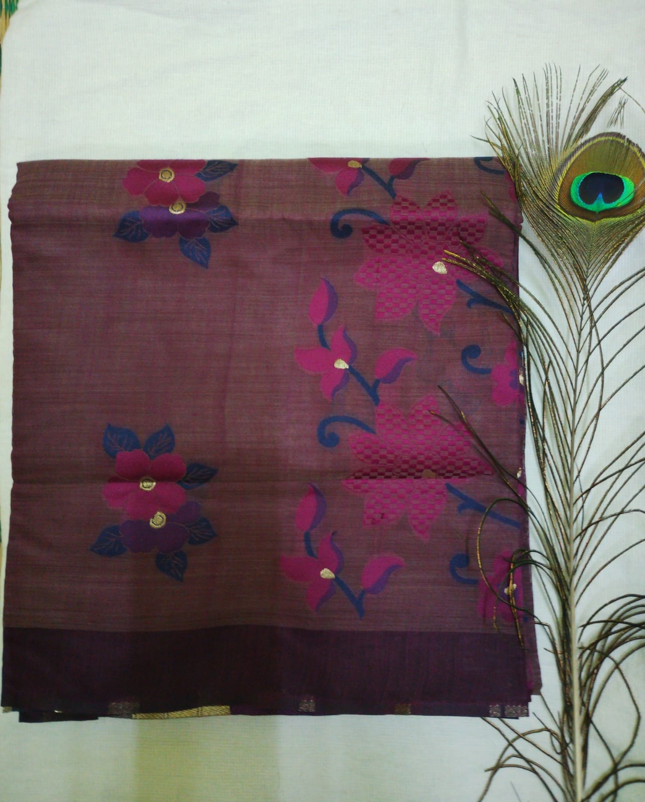 Chanderi cotton saree